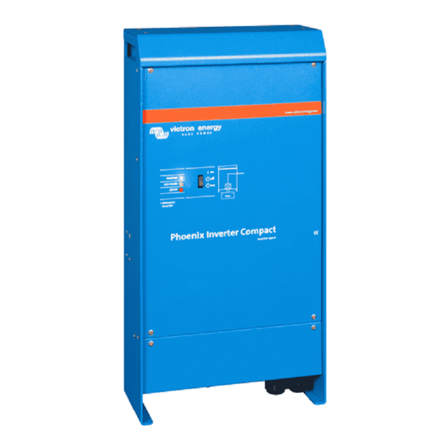 Blue Victron Phoenix Inverter Compact 24V 2000VA unit with front panel controls and status indicators