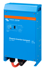 Front view of blue Victron Phoenix Inverter Compact 24V 1600VA for off-grid power systems