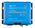 Victron Phoenix Smart IP43 12V 30A battery charger top view showing status LEDs and mode button