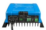Bottom connection panel of Victron Phoenix Smart charger showing DC terminals and communication ports