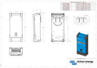 Dimensional drawing for Phoenix Smart Inverter series showing mounting holes and unit size in millimetres