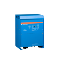 Isometric left view of the Victron Quattro 24/8000 inverter charger with industrial aluminium casing