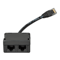 Back view of the Victron RJ45 splitter housing showing the cable entry point
