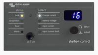 Skylla-i Control GX remote panel with status LEDs and digital display