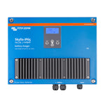Blue Victron Skylla-IP65 24V 35A battery charger with front LCD display and large heat sink