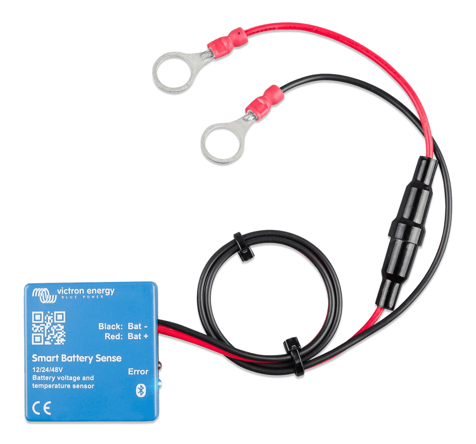 Victron Smart Battery Sense with wiring, ring terminals and an inline fuse