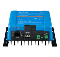 Bottom connection panel of the 36V smart charger showing input and output ports