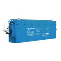 Side view of Victron Smart NG battery showing rope handles and BMS communication cables