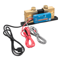 Wide angle view of the Victron SmartShunt 1000A battery monitor with wiring