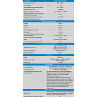 Technical specification table for 500A, 1000A and 2000A Victron SmartShunt models
