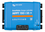 Front view of Victron SmartSolar MPPT 150/35 solar charge controller with LED indicators and terminal cover