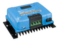 Right-angled view of the blue Victron SmartSolar MPPT 150/70 solar controller