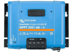 Victron SmartSolar MPPT 250/60 solar charge controller with status LEDs and terminal covers