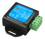 Angled isometric view of Victron SolidSwitch 104 with green terminal block