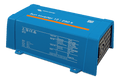 Angle view of blue Victron Sun Inverter 12/250 with IEC output and integrated PWM solar controller