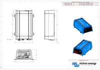 Dimensional drawing of Victron Sun Inverter with height, width, and depth in millimetres