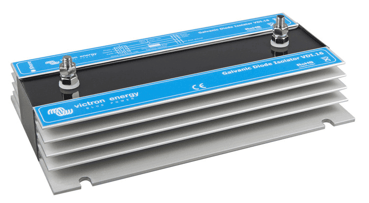 Victron 16A galvanic isolator with ribbed aluminium heat sink and M6 studs