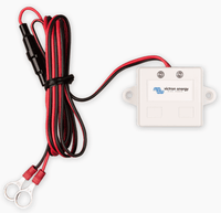 Victron VE.Can power cable with inline fuse, ring terminals and white surface mount junction box
