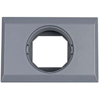 Front view of grey Victron wall mount enclosure for BMV and MPPT control