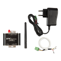 Zigbee to RS485 converter kit including module, antenna, power adapter, and wiring cables