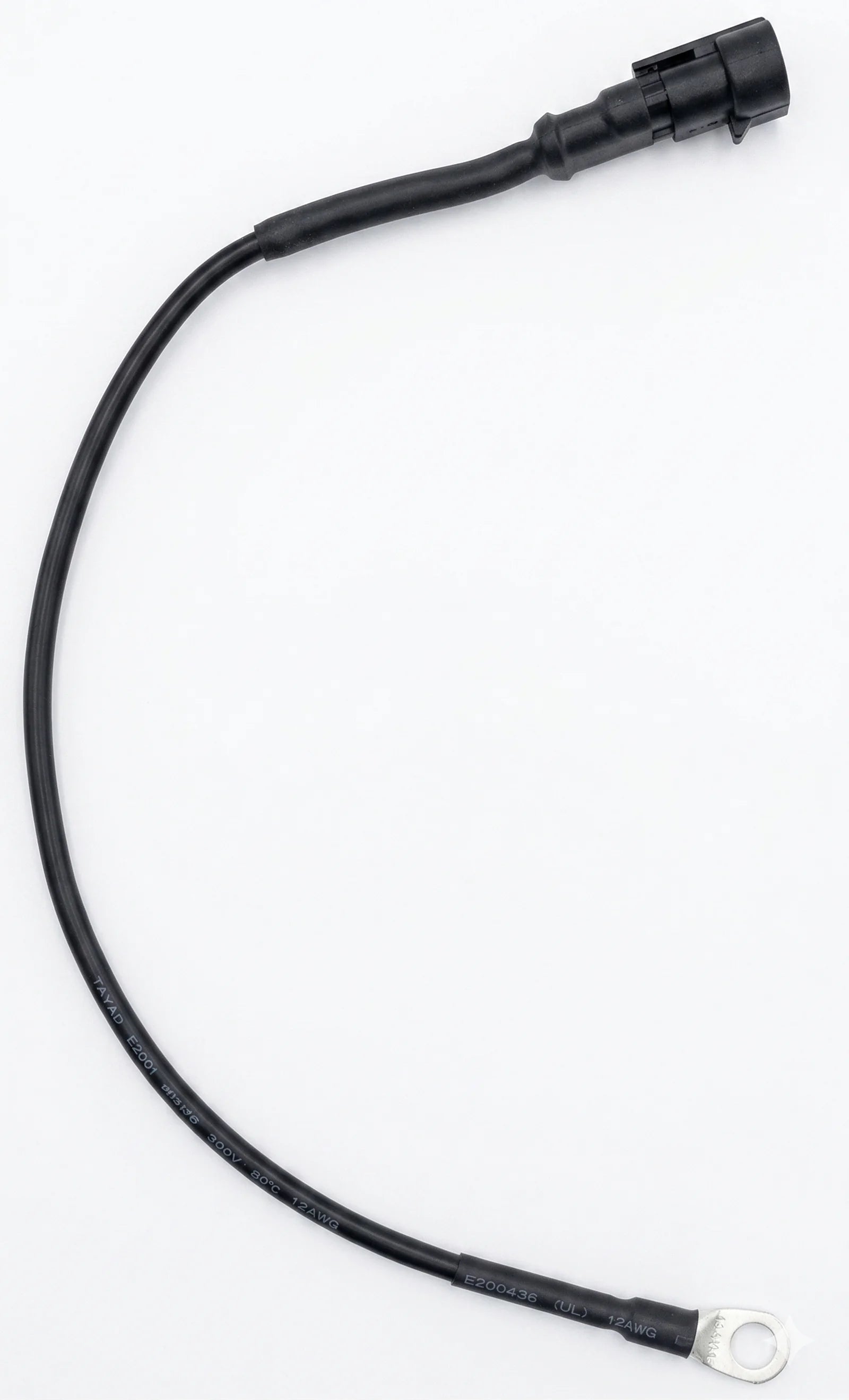 Wakespeed 0.3m temperature sensor cable with ring terminal and waterproof connector for WS500 alternator regulator