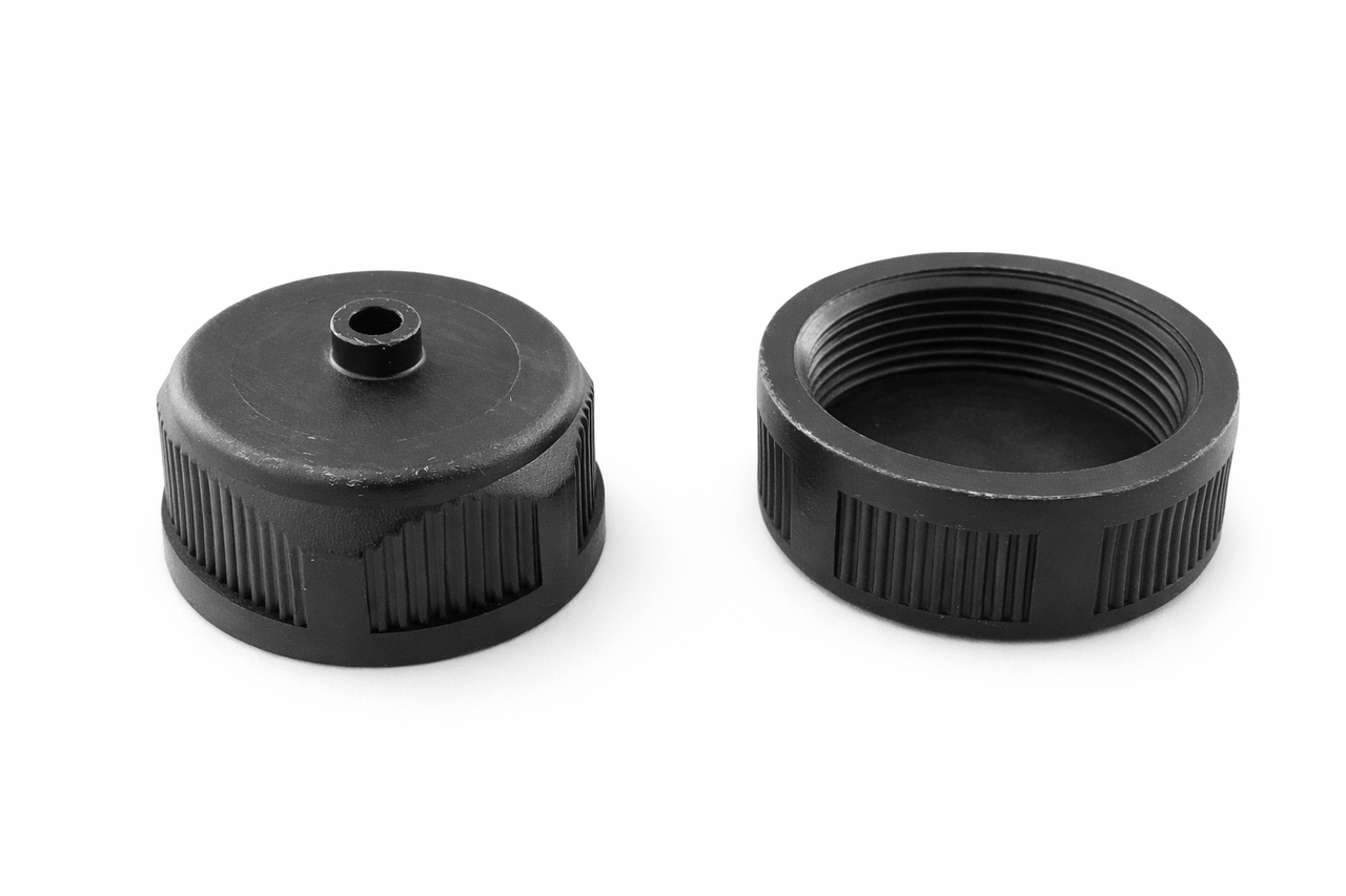 Pair of black waterproof CANBus covers for Wakespeed WS500 alternator regulator