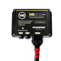 Wakespeed WS500 Pro alternator regulator showing connected wiring harness on white background
