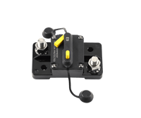 Side perspective of 200A circuit breaker showing terminal height and profile