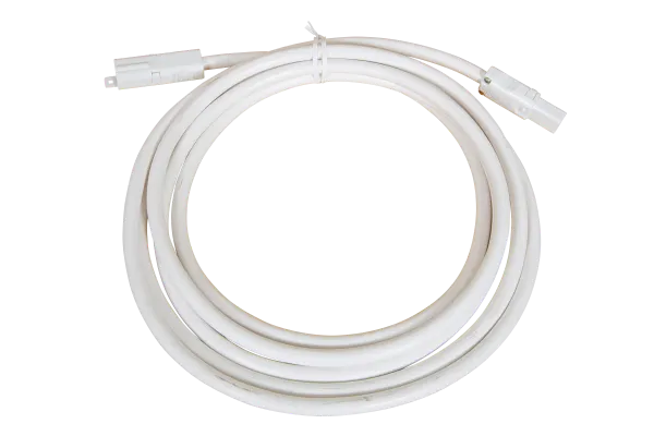5m white C-style CMS connection lead with male and female softwiring connectors