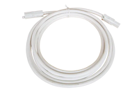 5m white C-style CMS connection lead with male and female softwiring connectors