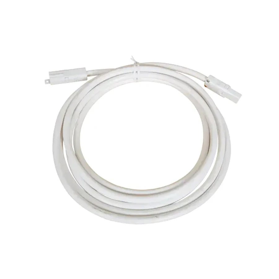 5m white C-style CMS connection lead with male and female softwiring connectors