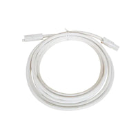 5m white C-style CMS connection lead with male and female softwiring connectors