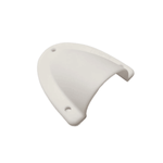 White clamshell cable entry cover with three mounting holes