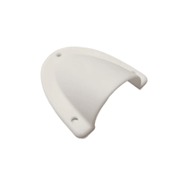 White clamshell cable entry cover with three mounting holes