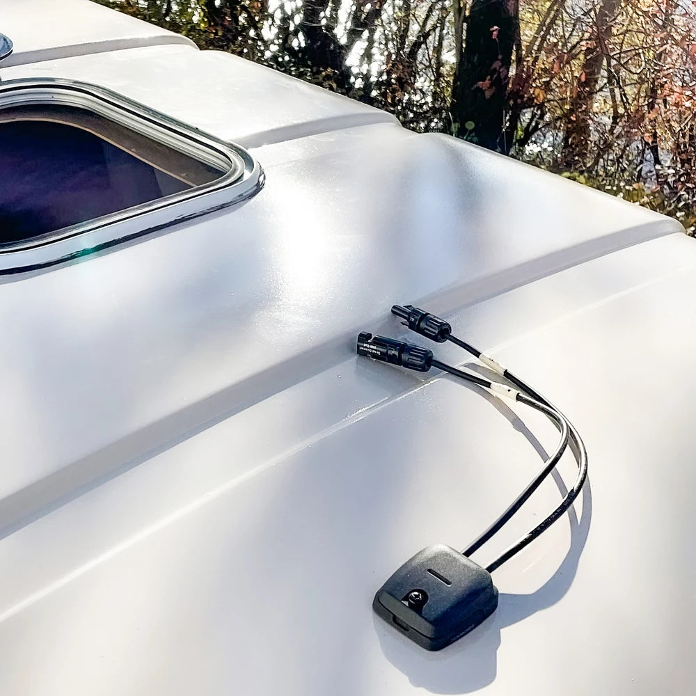 Scanstrut watertight cable seal installed on a white van roof