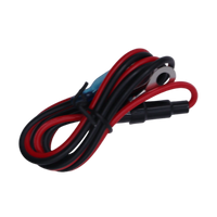 Wiring harness with female spade connectors, inline fuse holder and ring terminals