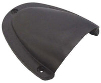 XL black clamshell cable entry cover with rounded dome and two mounting holes