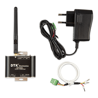 Victron Zigbee to RS485 converter module with antenna attached and separate power components