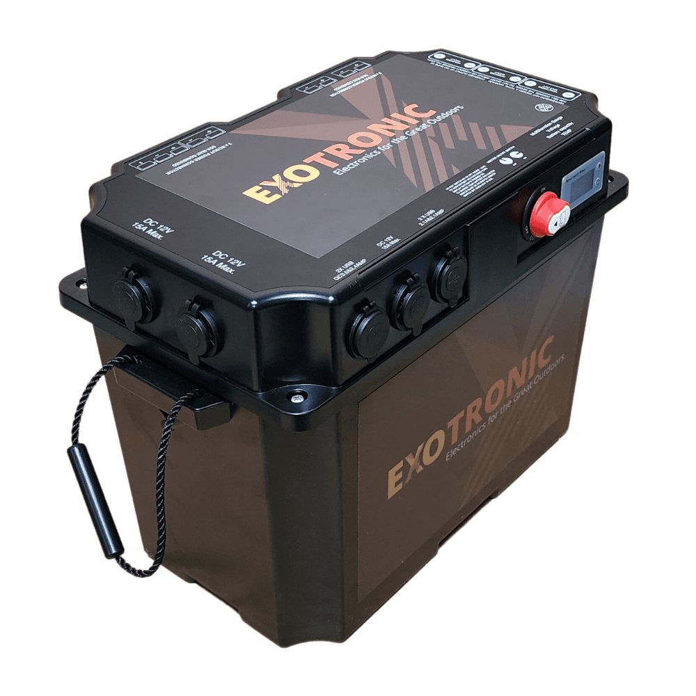 Exotronic MultiOutlet Heavy Duty Large Portable Battery Box