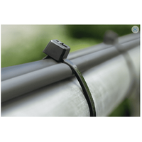 100 Pack of Hellermann Tyton 145mm x 2.5mm Black UV Resistant Cable Ties