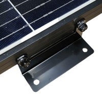 Exotronic Adjustable Black Aluminium Solar Panel Brackets