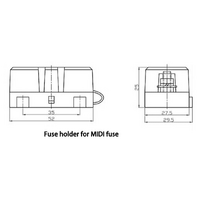 Victron Fuse Holder for MIDI Fuses with Cover