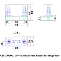 Victron Modular fuse holder for MEGA-fuse