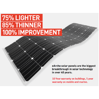 Sunman eArc 9V 85W Flexible Solar Panel - Junction Box Underneath - Free VGK
