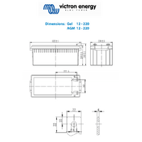 Victron 12V 220Ah Gel Deep Cycle Battery