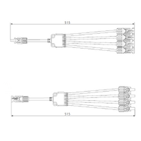 Exotronic 4 to 1 'Y' Branch Joiner MC4 Compatible Connector Pair