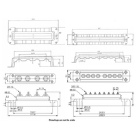 Victron Busbar 600A 8P/Terminals & Cover