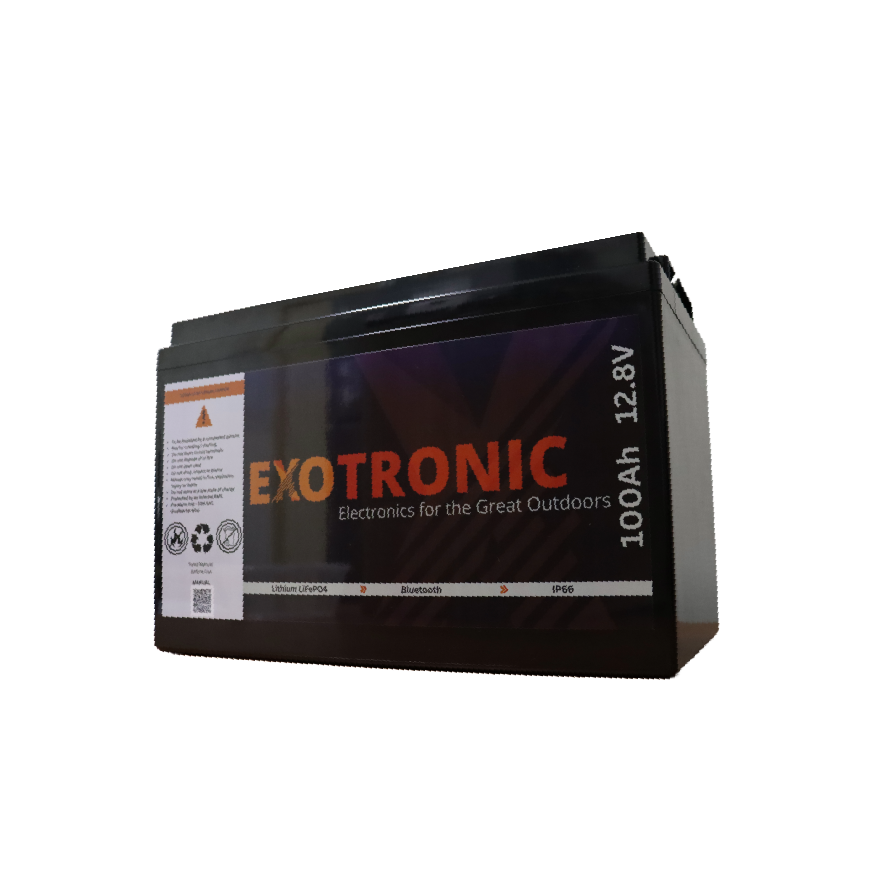 Exotronic 12V 100Ah Smart Deep Cycle LiFePO4 Lithium Battery