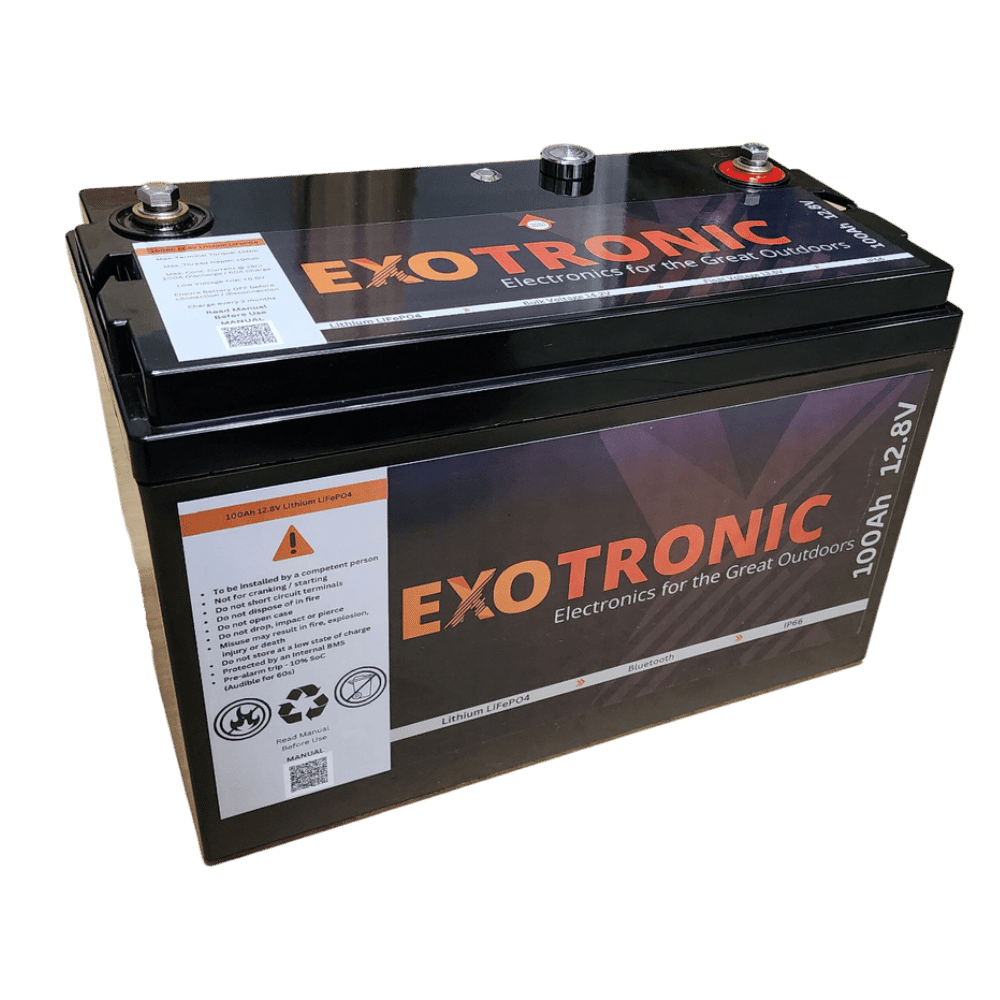 Exotronic 12V 100Ah Smart Deep Cycle LiFePO4 Lithium Battery