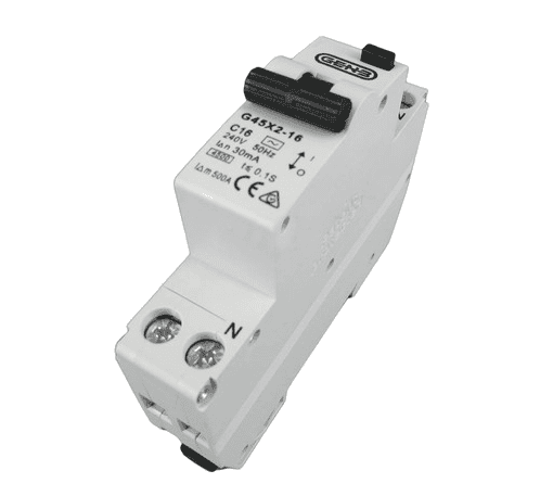 GEN3 Double Pole Single Module RCBO 16Amp Safety Switch/Circuit Breaker Combo